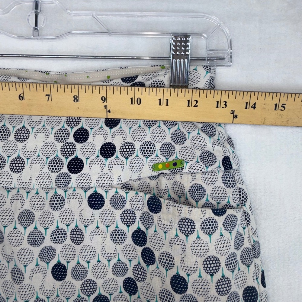 Swing Control Womens Golf Skort Size 0 Navy Teal Golf Ball Print Active Skirt - Picture 3 of 7